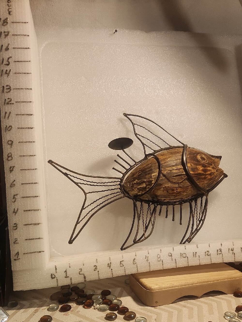 Rustic Sculpture - Fish ,  For Candle - Picture 4 of 15